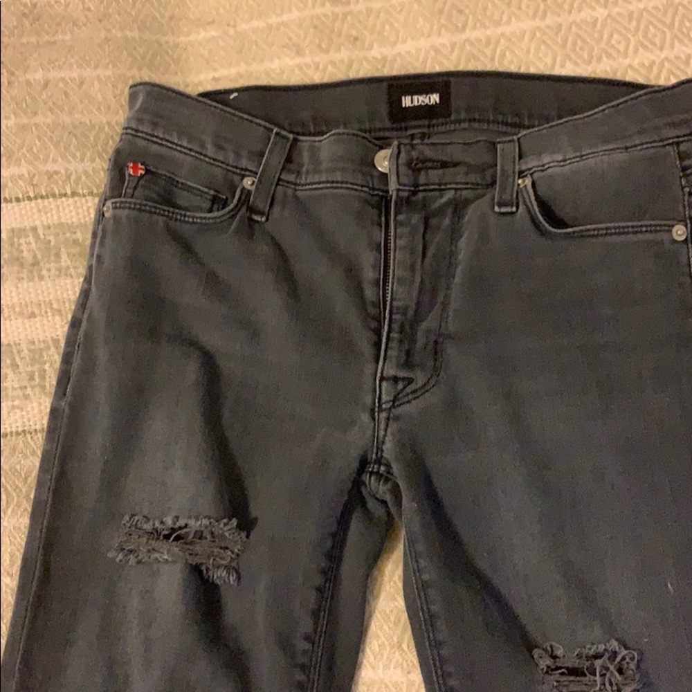 Black hudson jeans with holes!